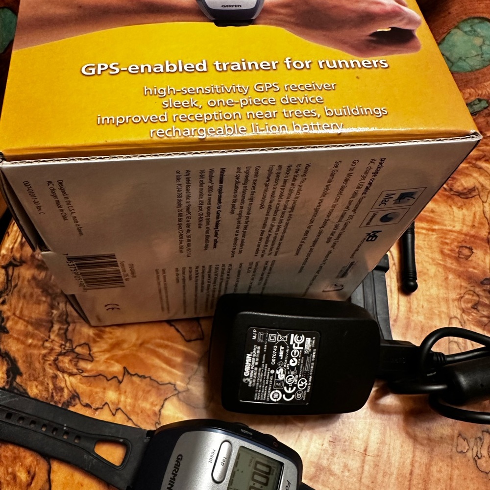 Garmin Black and Silver GPS Trainer